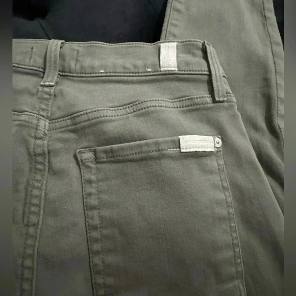 Seven for All Mankind Skinny Jeans 27 Soft & Stretchy Olive Army Green Preppy - Picture 6 of 14